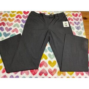 Calvin Klein Women Charcoal Pinstripe Wide Leg Dress Pants Size 8  LEG STAIN